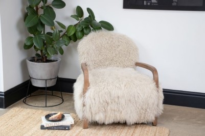sheepskin armchair natural